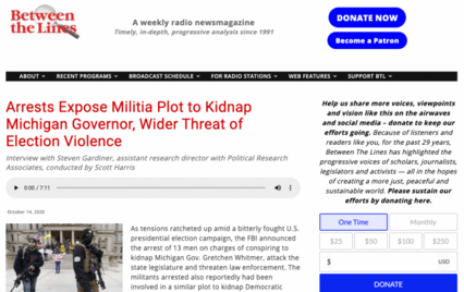 Between the Lines Arrests Expose Militia Plot to Kidnap Michigan